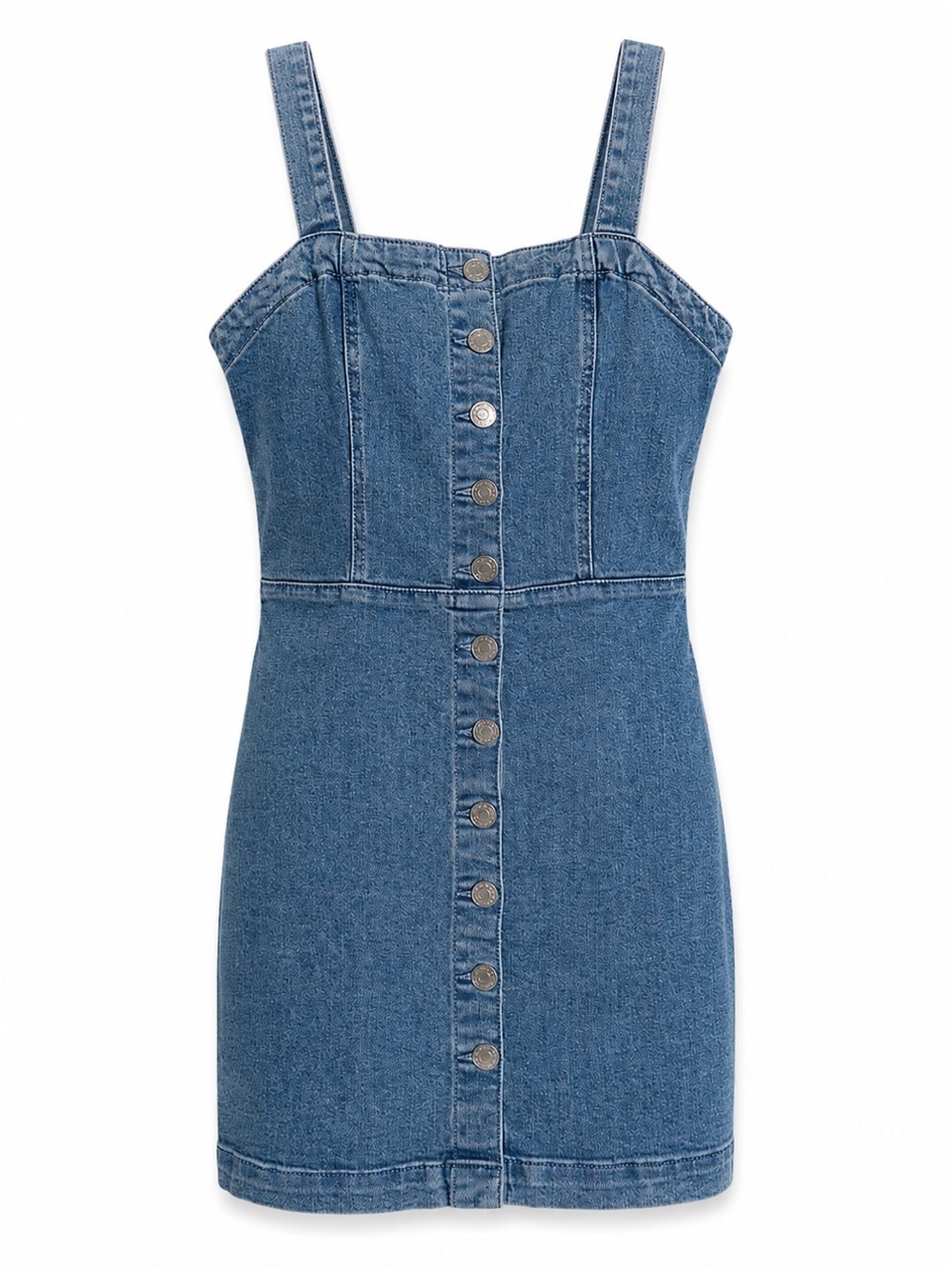GARAGE Denim Button-Down Dress - XS